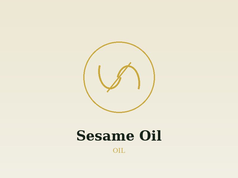 Certified organic Sesame Oil (Sesamum indicum)